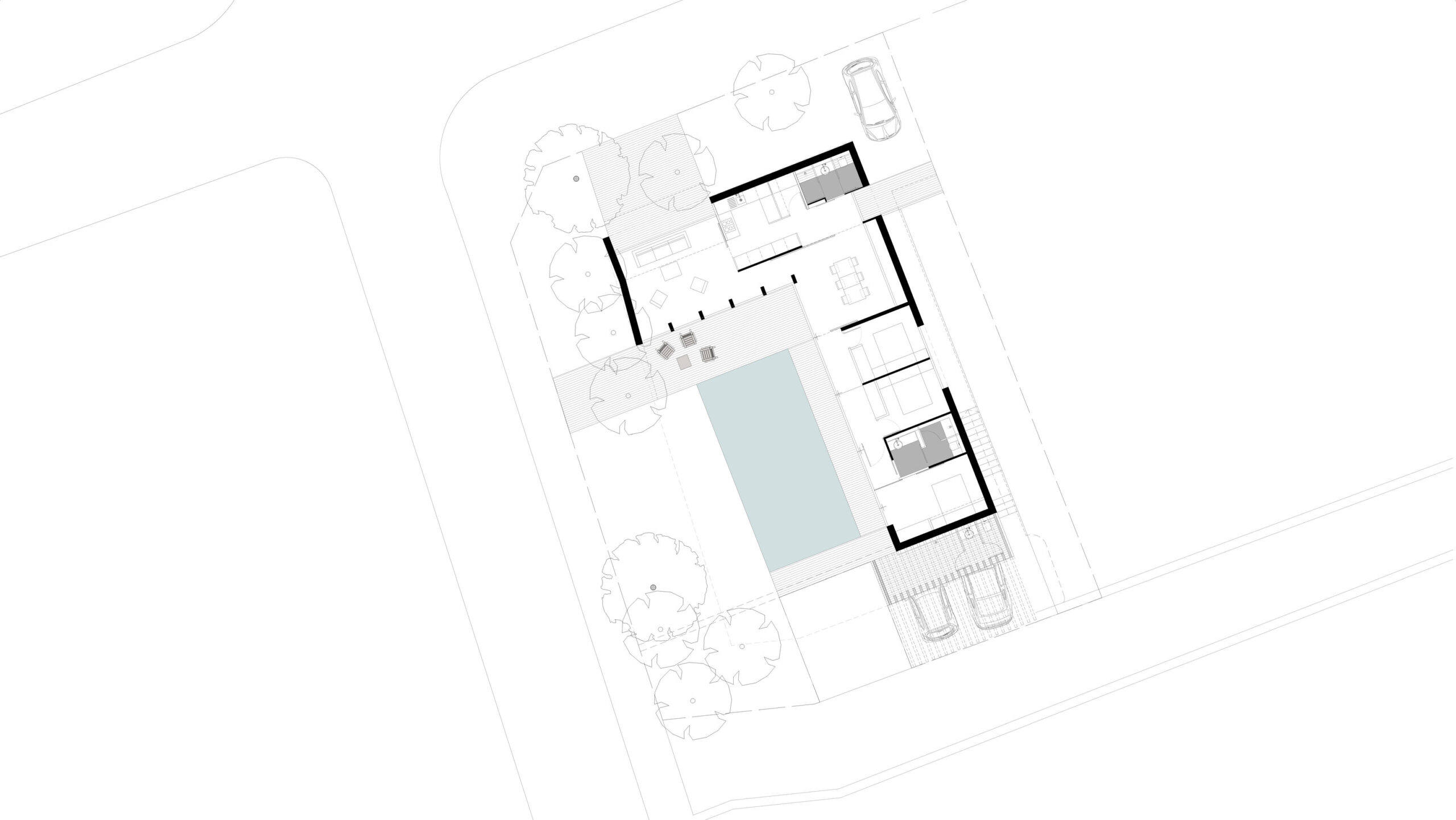 Planta_vivienda_sitges_estudigaaau obra de remunta de madera en Barcelona