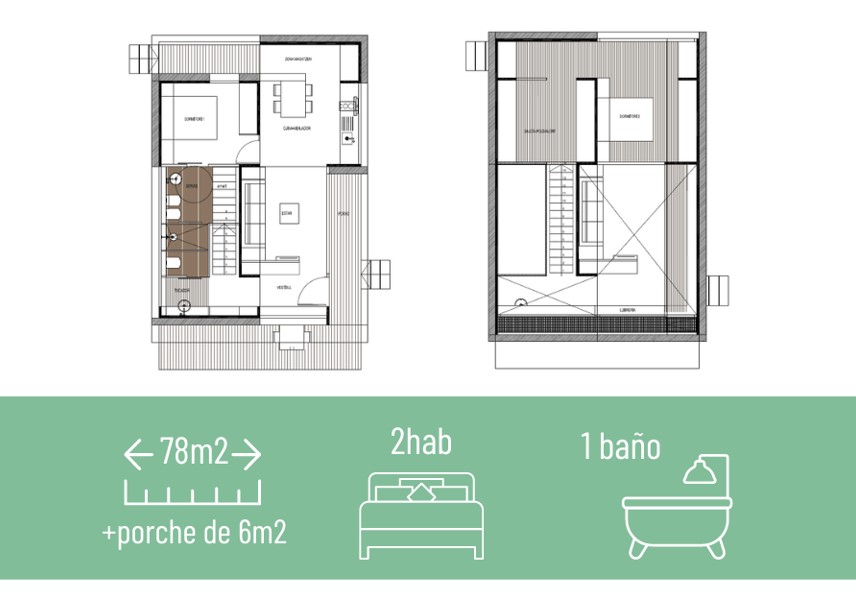 Mini casa de madera modelo albacar, diseño de estudigaau