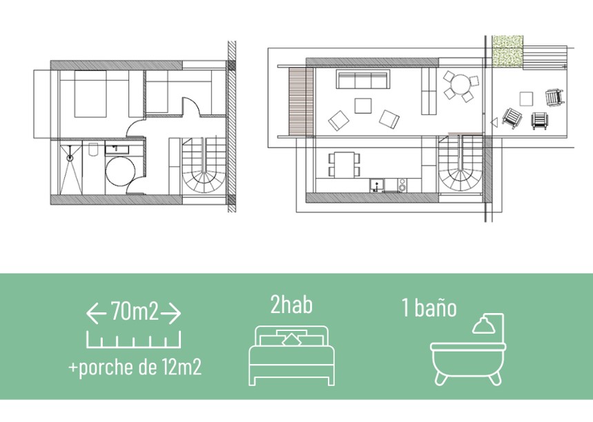 Mini casa de madera modelo Encaix diseño de estudi gaau